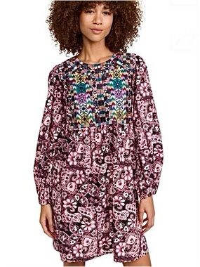FIGUE Lucie Boho Embroidered Artisanal Dress NEW